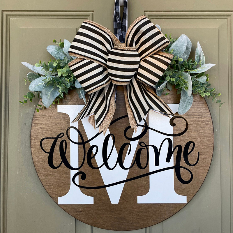 Last Name Year Round Front Door Wreath-Mother's Day Gift