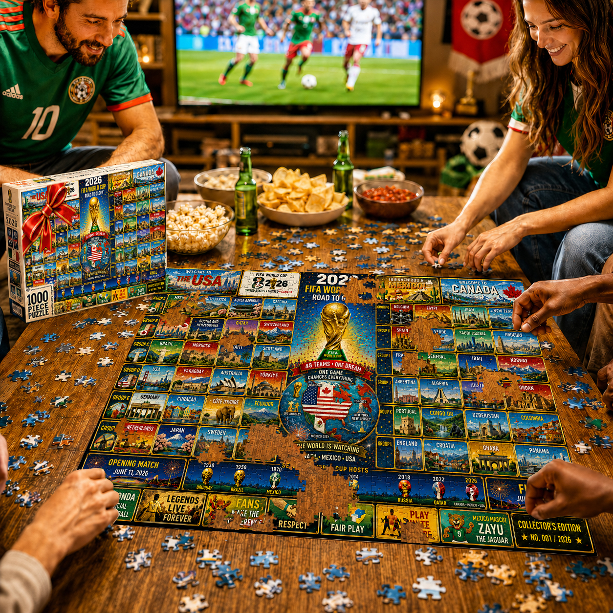 2026 World Cup 48-Team Lineup Collector's Puzzle – 500/1000 Pieces