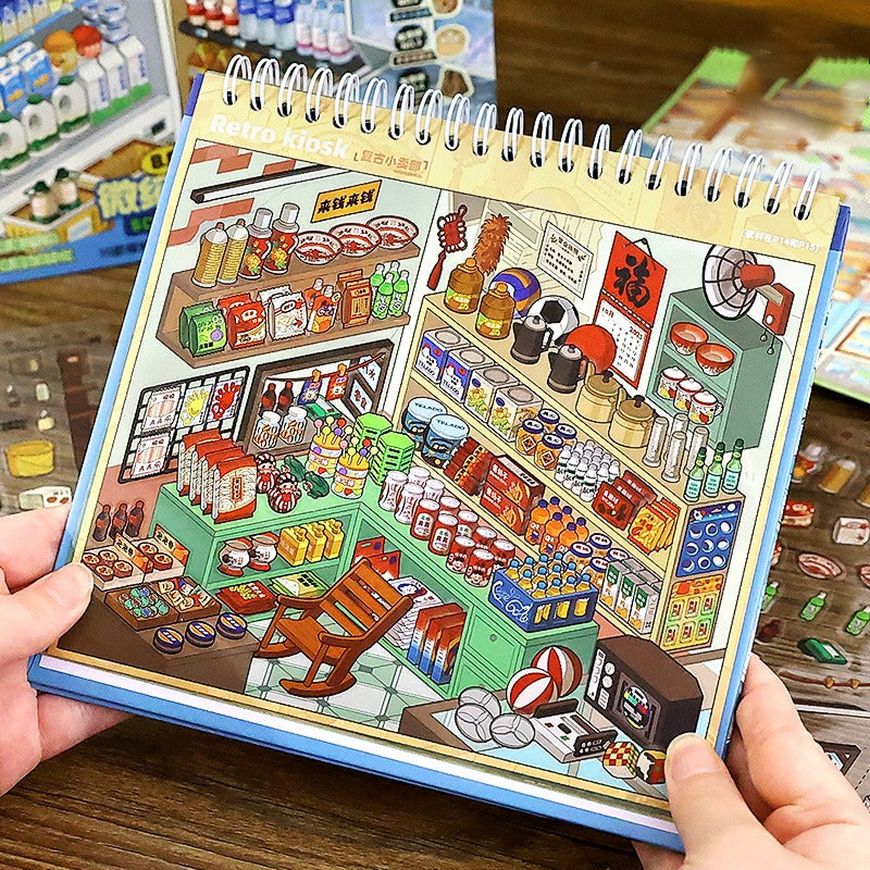 Store Theme 8.0 Series – 3D Miniature Scene Sticker Book