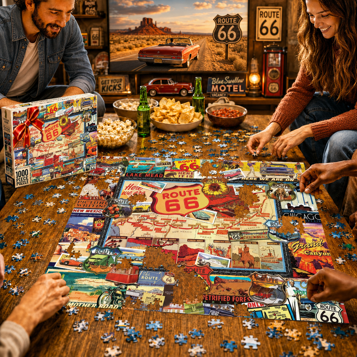 Route 66 Collector's Edition Puzzle – 500/1000-Piece Jigsaw Puzzle