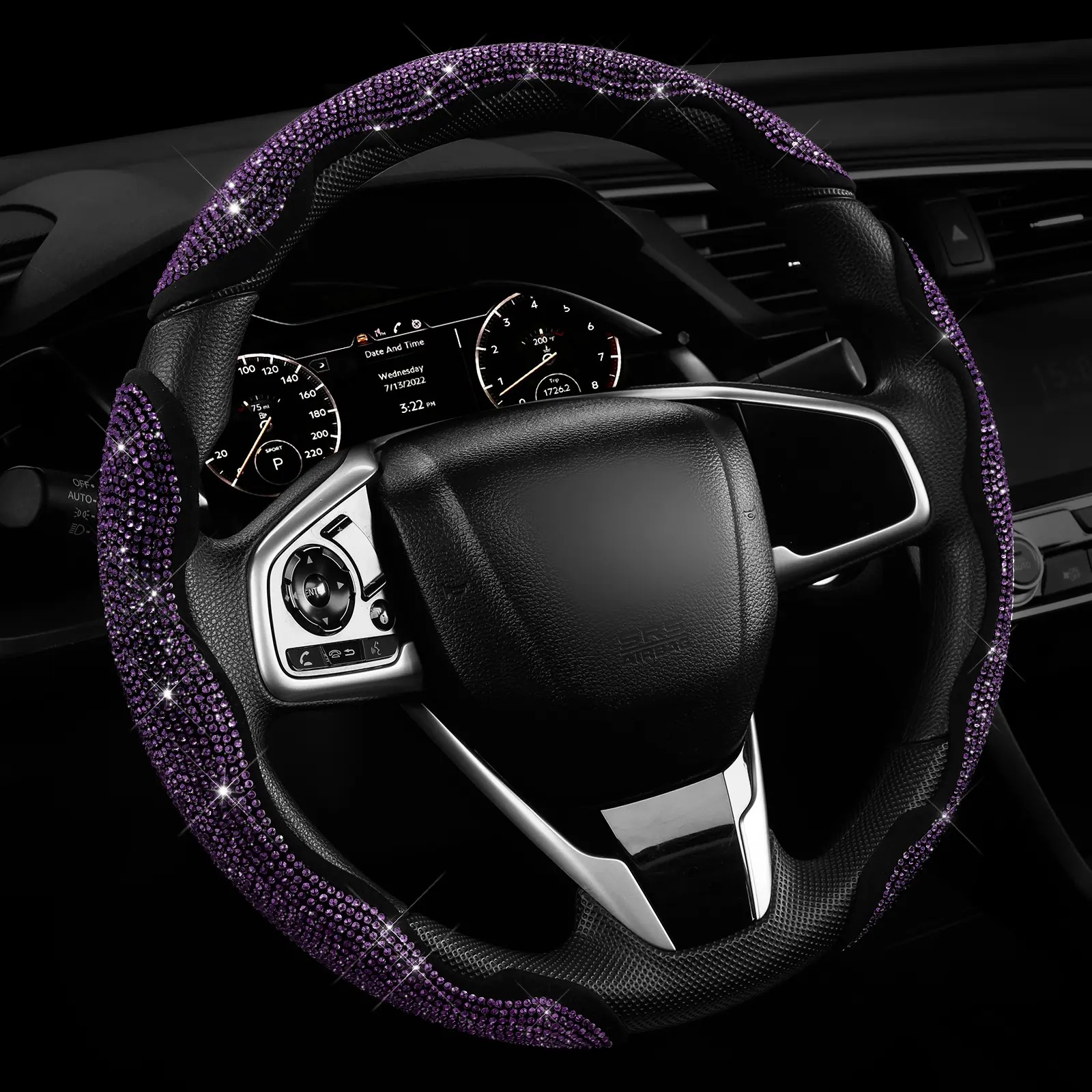 Diamond Bling Steering Wheel Cover for Women