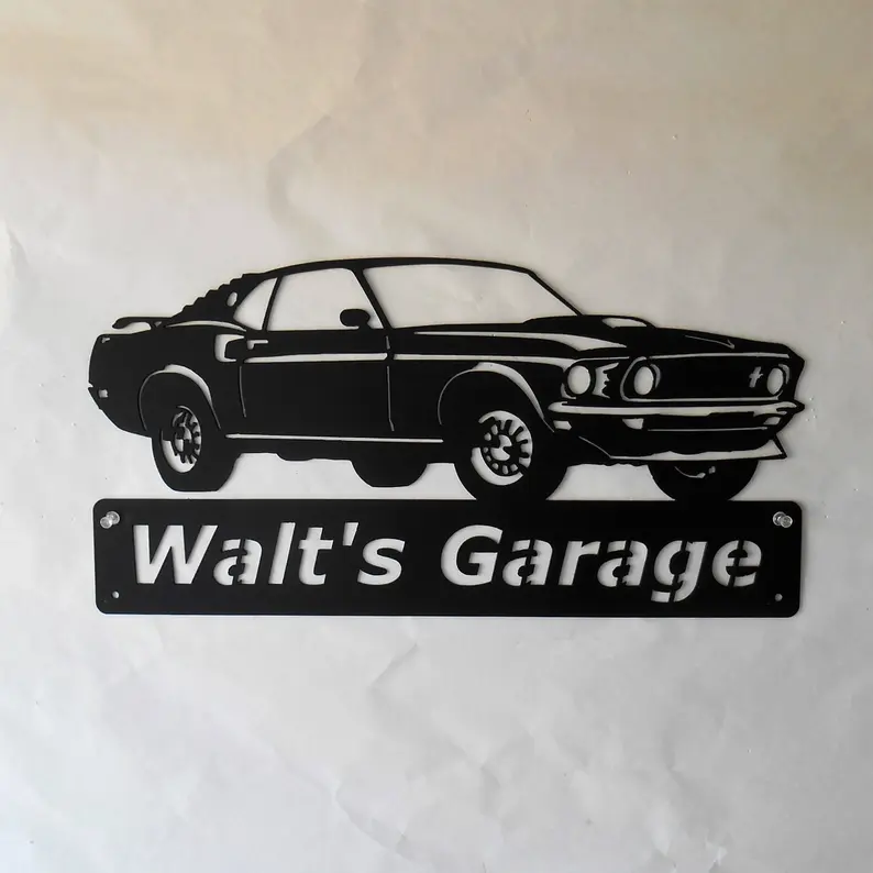 1969 Ford Mustang Fastback Mach 1-Personalized Metal Wall Art