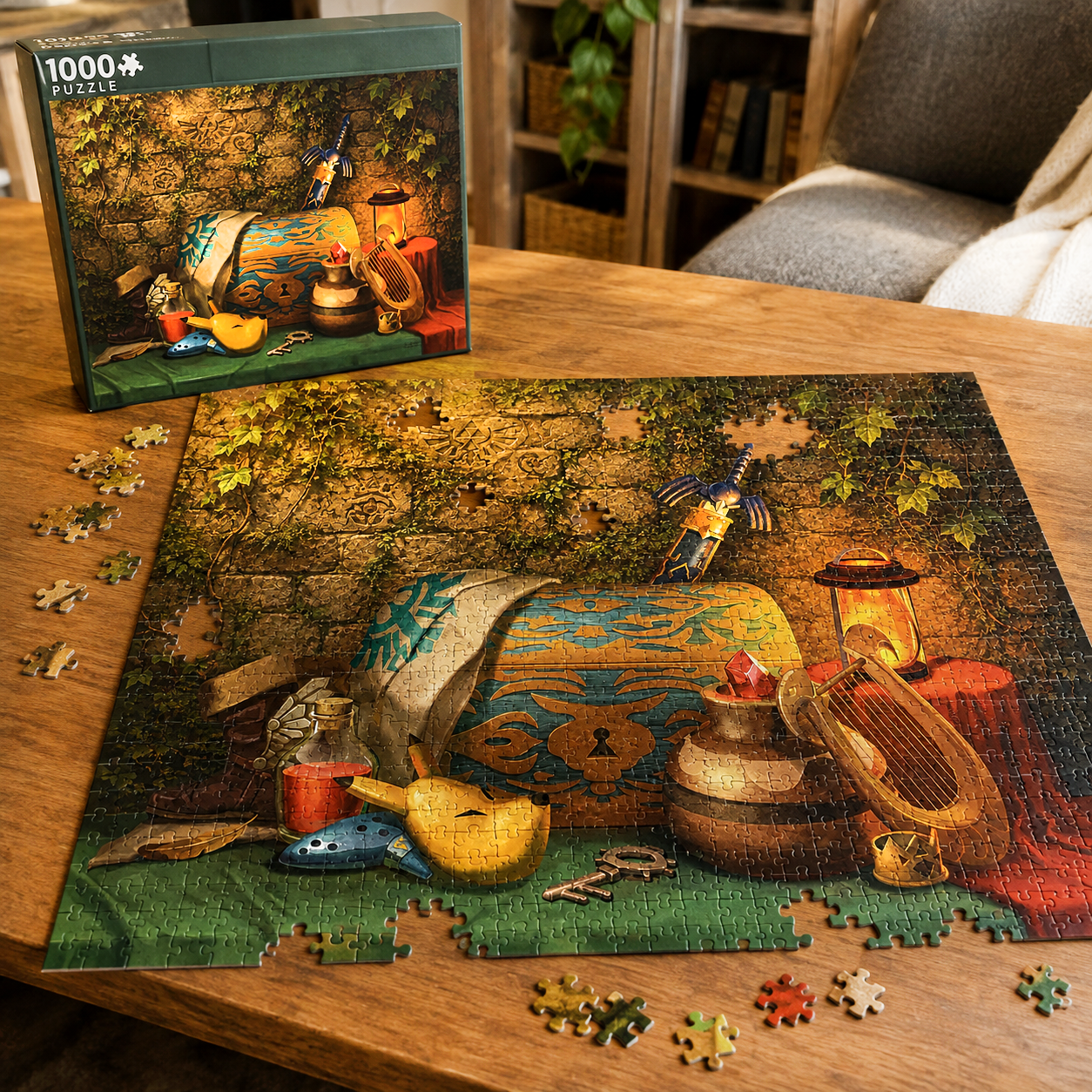 ⚔️Zelda-Hyrule Treasure Puzzle – A Must-Have for Game Fans🍄-1000 pcs