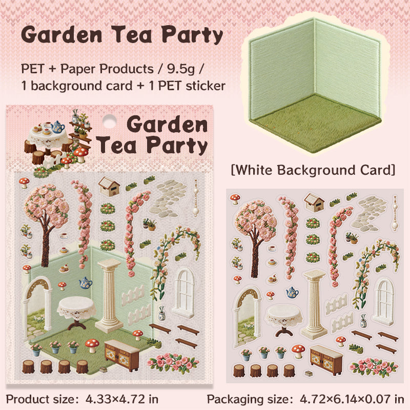 2026 Embroidery-Themed 3D Miniature Scene Stickers – DIY Craft Stickers