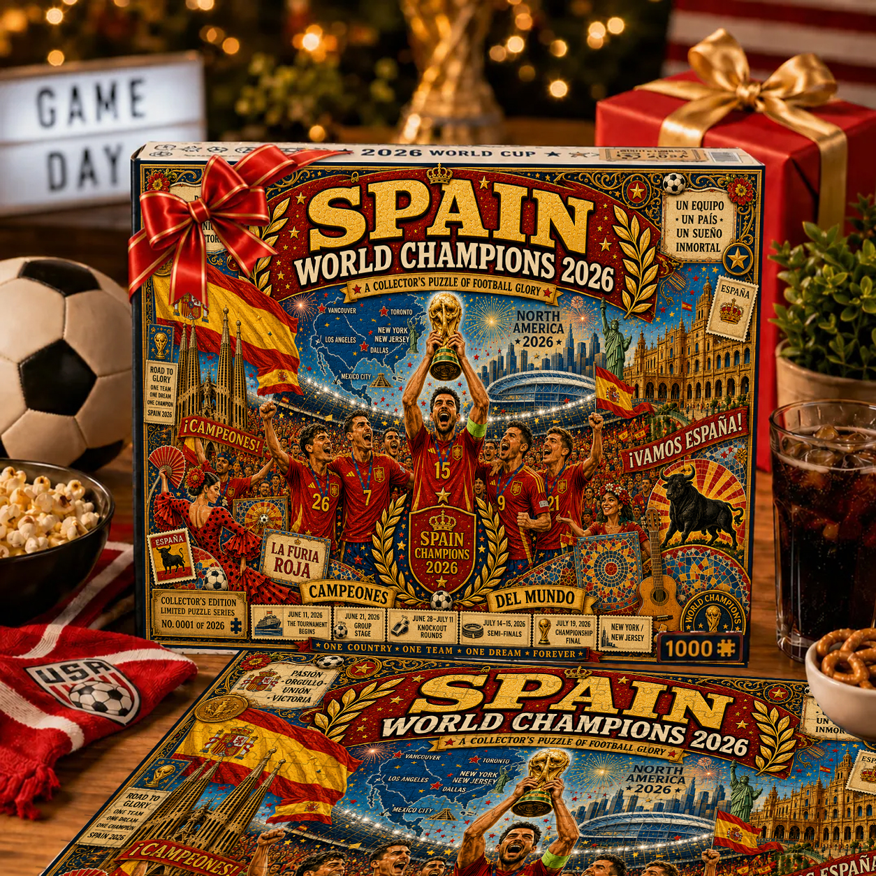 Spain 2026 World Champions Collector’s Puzzle- 500/1000 Piece Jigsaw Puzzle