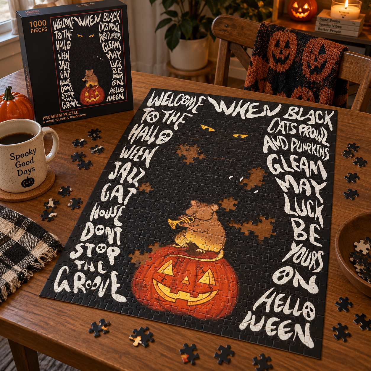 Collector's Edition: Halloween Glow-in-the-Dark Mural Puzzle