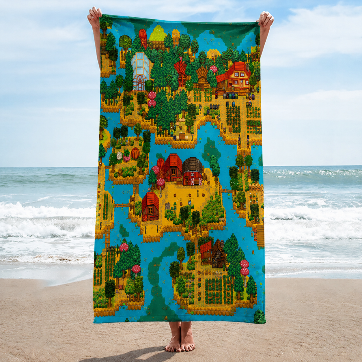 Stardew Valley All-Season Beach Towel – A beach towel every Stardew Valley fan will love 🌾