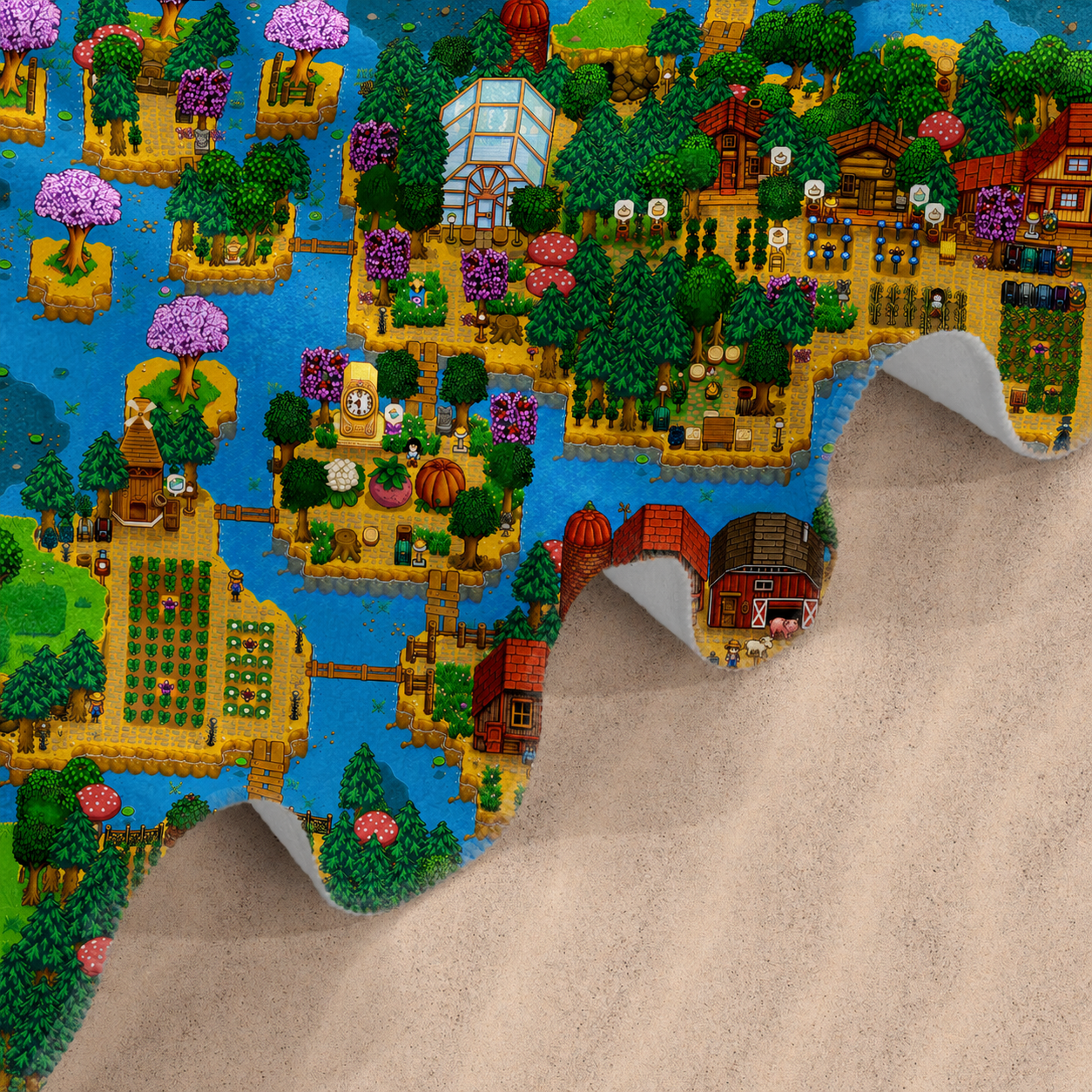 Stardew Valley All-Season Beach Towel – A beach towel every Stardew Valley fan will love 🌾