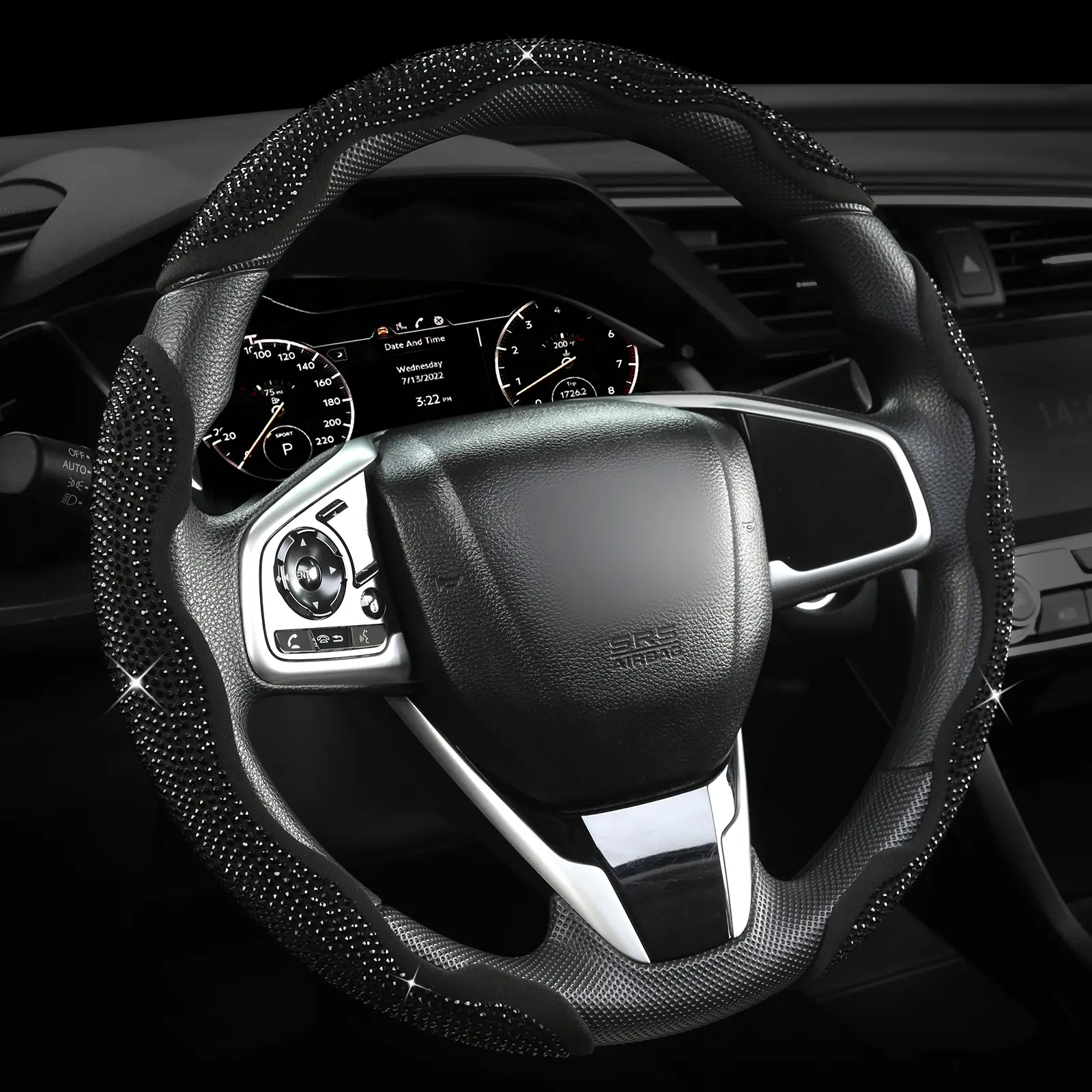 Diamond Bling Steering Wheel Cover for Women