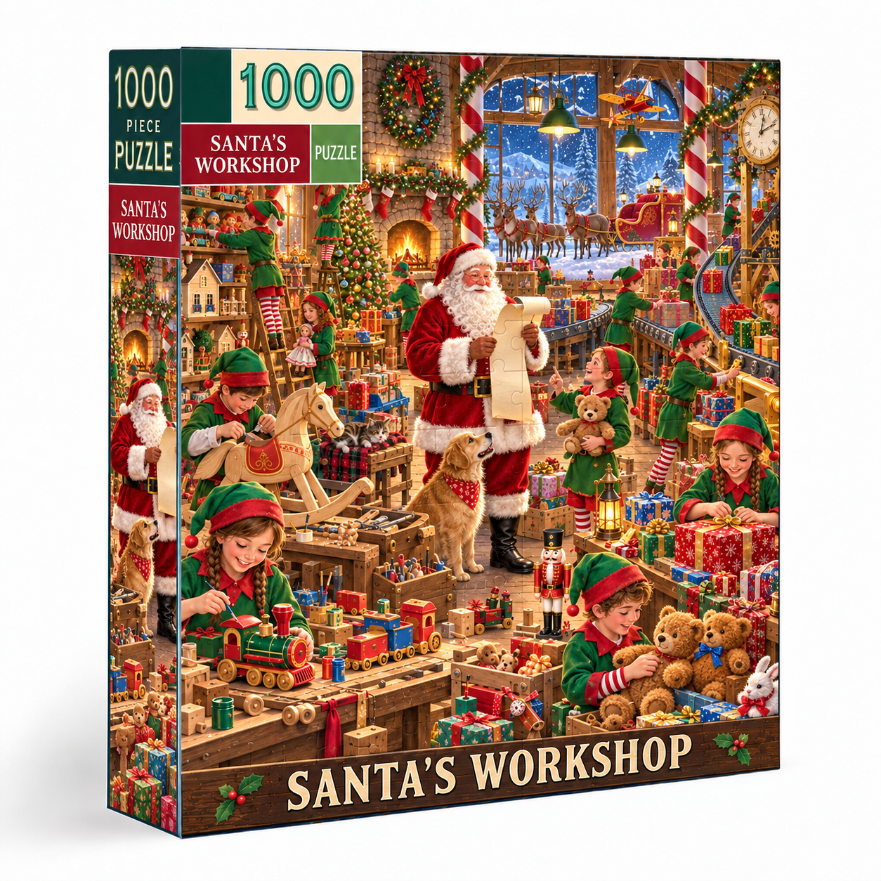 Santa Claus's Gift Workshop 1000-Piece Jigsaw Puzzle🎁