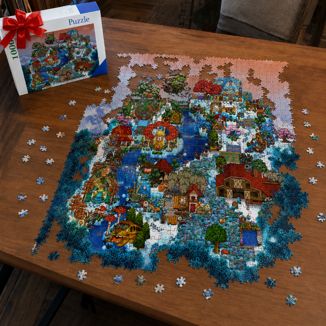 Stardew Valley Sky Farm Seasons Inspiration Puzzle (1000 pieces) — A puzzle game every Stardew Valley fan will love