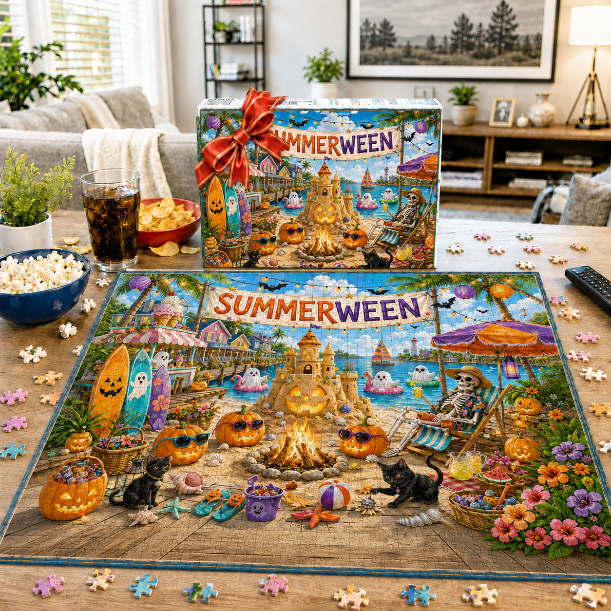 Summerween Beach Party Jigsaw Puzzle