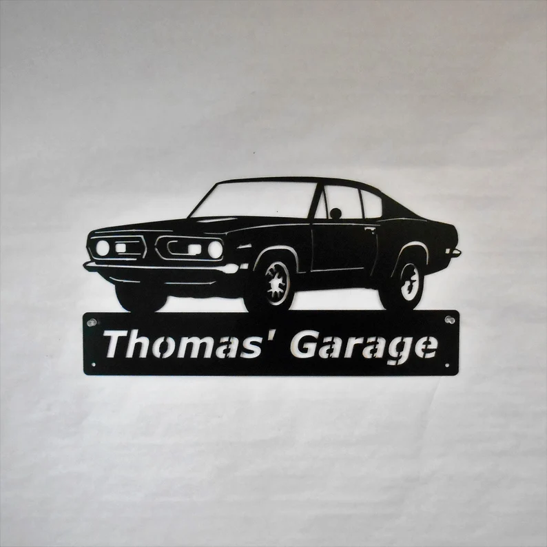 1967 Barracuda Fastback-Personalized Metal Wall Art