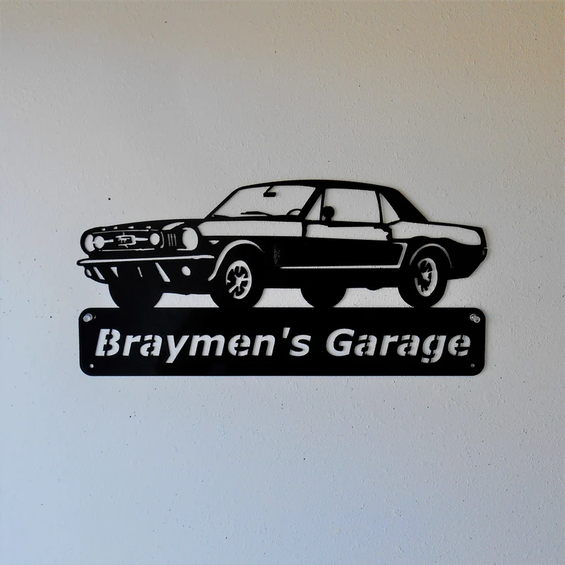 1965 1966 Ford Mustang-Personalized Metal Wall Art