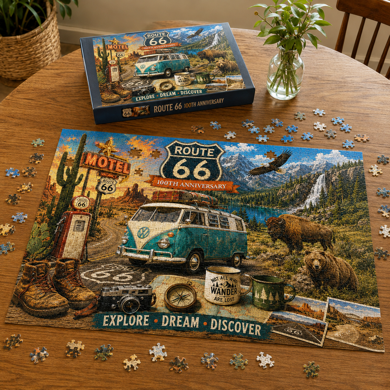 2026 NEW 🏜️Route 66 Collector's Puzzle – 500/1000-Piece Jigsaw Puzzle