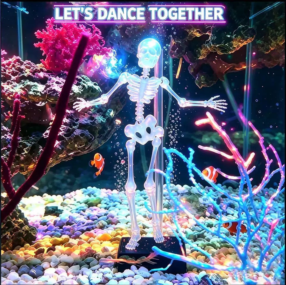 Air-Powered Dancing Skeleton Aquarium Ornament feature 1