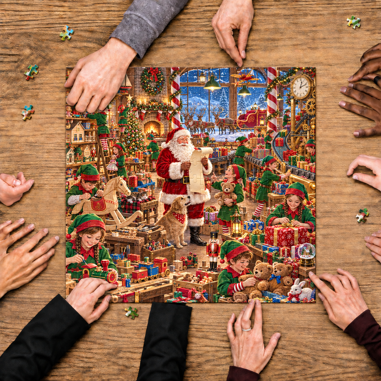 Santa Claus's Gift Workshop 1000-Piece Jigsaw Puzzle🎁
