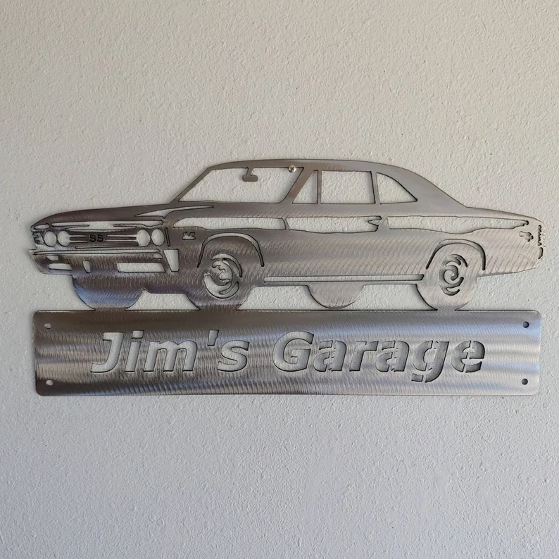 1966 1967 Chevrolet Nova-Personalized Metal Wall Art