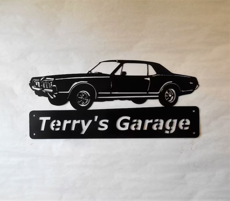 1967 Mercury Cougar-Personalized Metal Wall Art