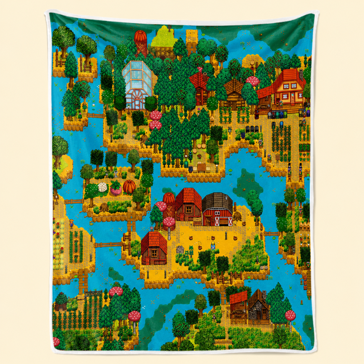 Stardew Valley Four Seasons Blanket -A gift every Stardew Valley fan will love 🌾