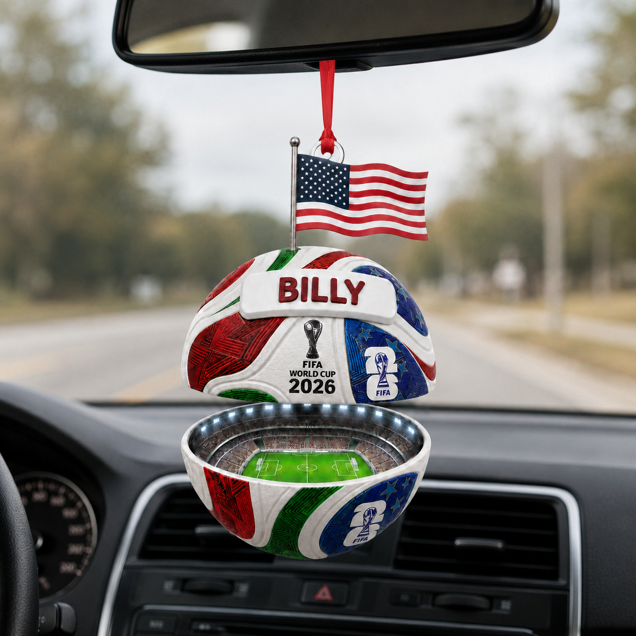 Personalized 2026 World Cup Soccer Ornament