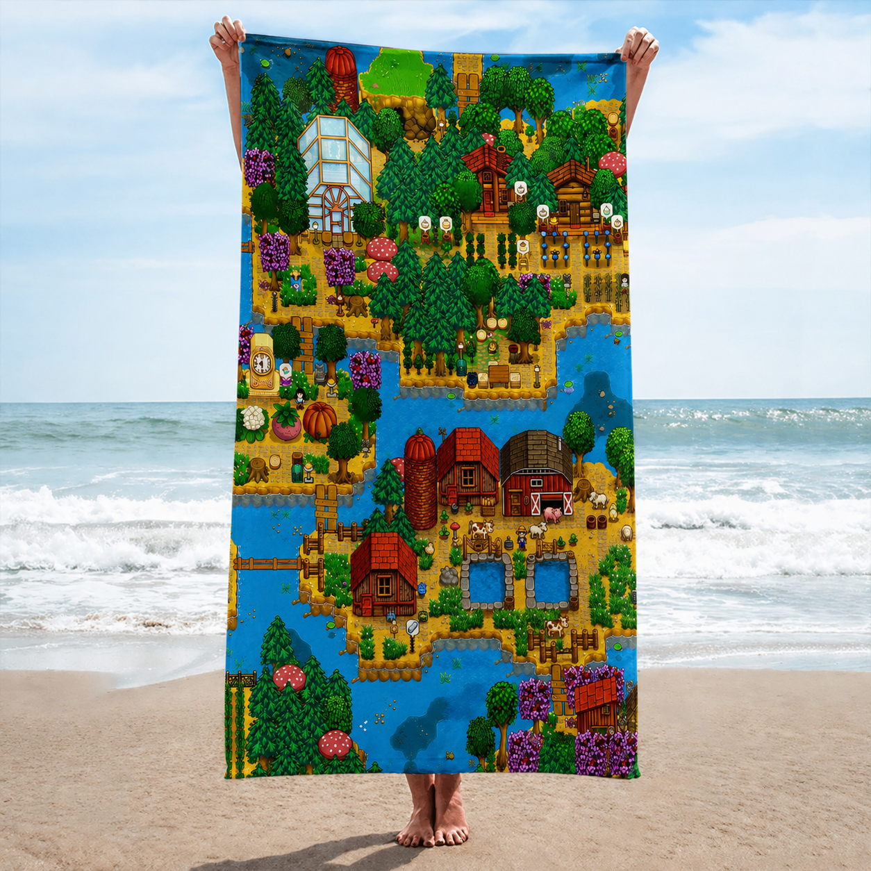 Stardew Valley All-Season Beach Towel – A beach towel every Stardew Valley fan will love 🌾