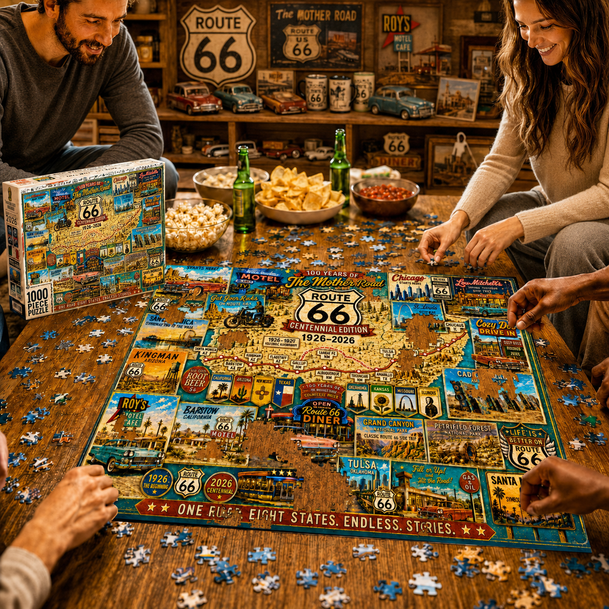 Route 66 Centennial Collector’s Puzzle 100 Years of the Mother Road — 1926–2026