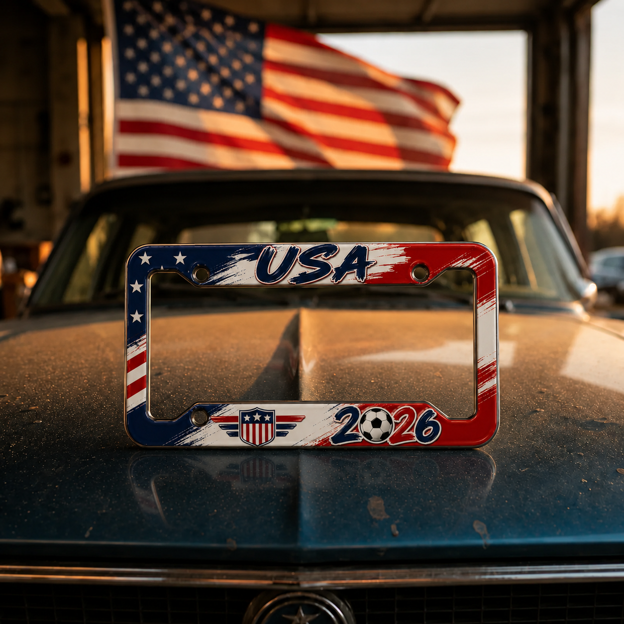 2026 Soccer Fan License Plate Frame