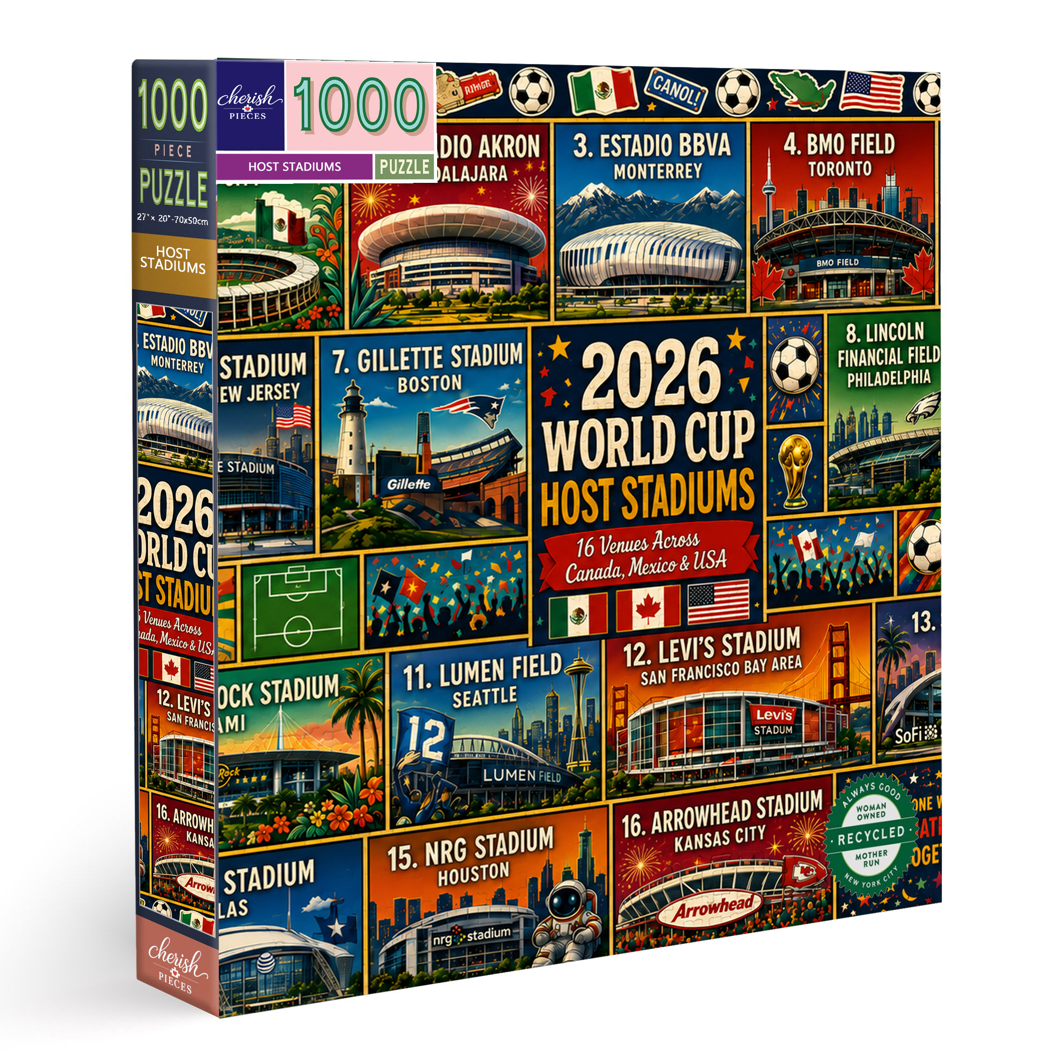 ⚽ 2026 World Cup Host Stadiums Collector’s Puzzle – 500/1000 Pieces