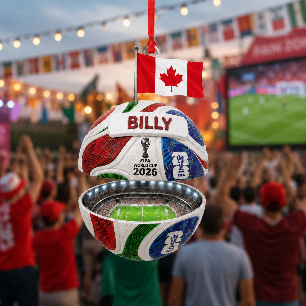 Personalized 2026 World Cup Soccer Ornament