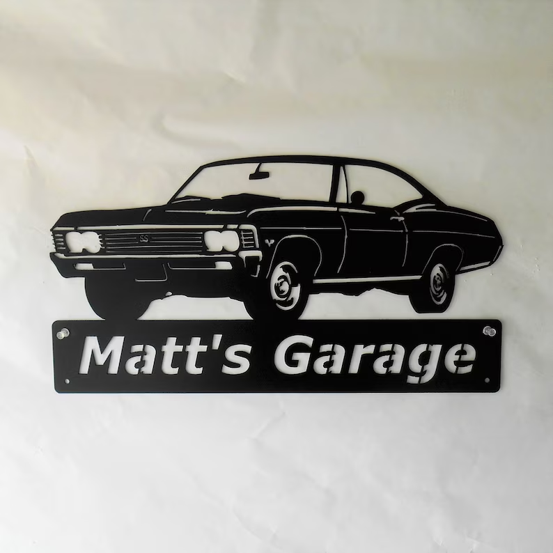 1967 Chevy Impala-Personalized Metal Wall Art