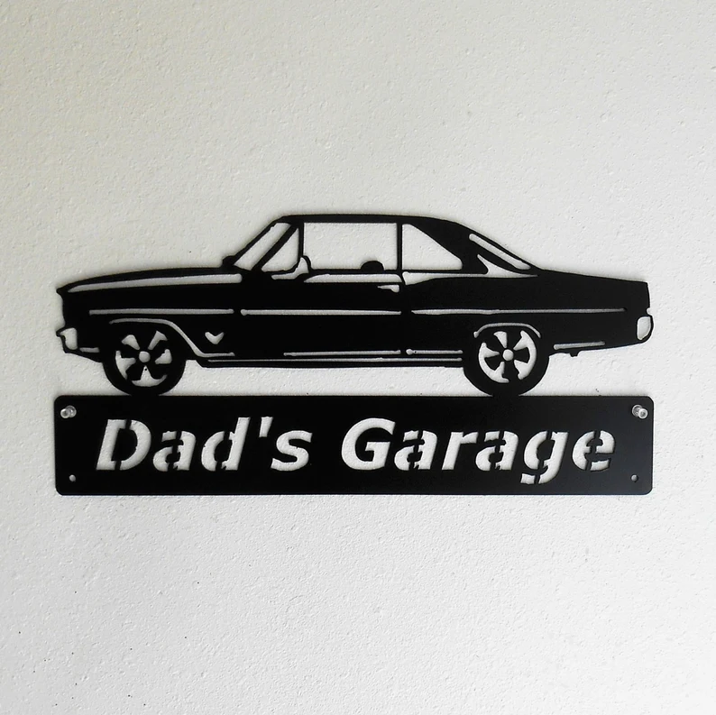 1966 1967 Chevrolet Nova-Personalized Metal Wall Art