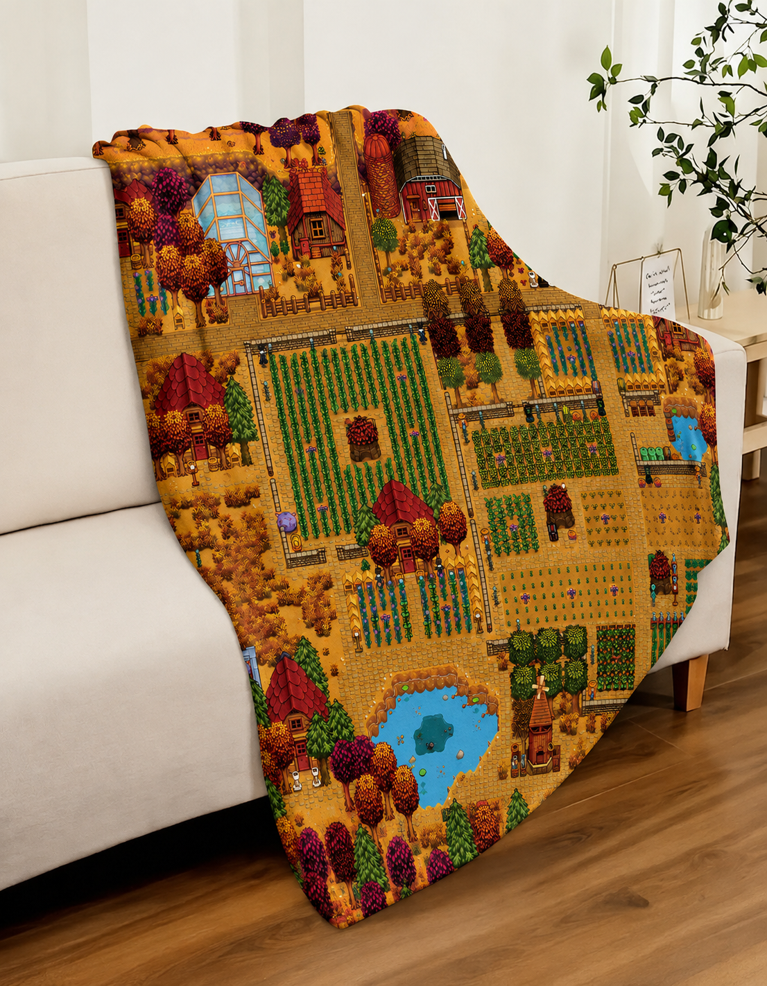 Stardew Valley Four Seasons Blanket -A gift every Stardew Valley fan will love 🌾