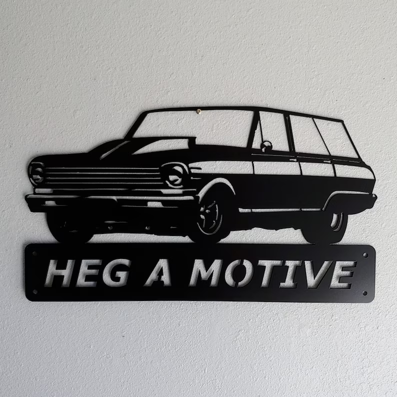 1962 1963 1964 1965 Chevrolet II Wagon-Personalized Metal Wall Art