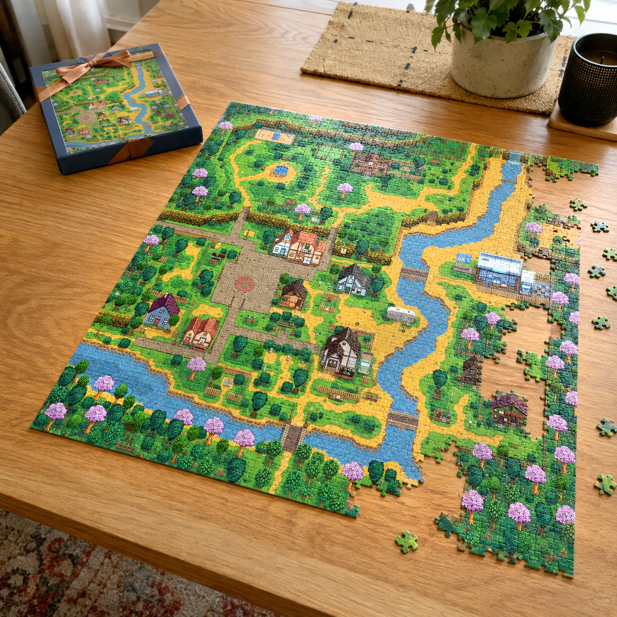 Pelican Town Map Puzzle 1000 pieces - The Puzzle Every Stardew Valley Fan Will Love 🌾