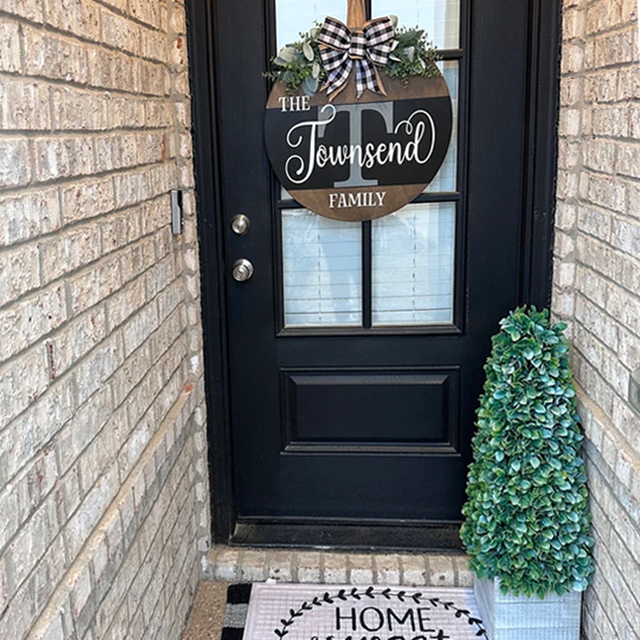2023 NEW - Personalized Last Name Year Round Front Door Wreath