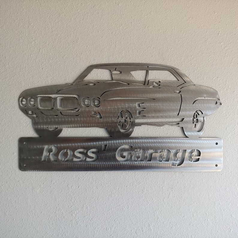 1969 Pontiac Firebird-Personalized Metal Wall Art
