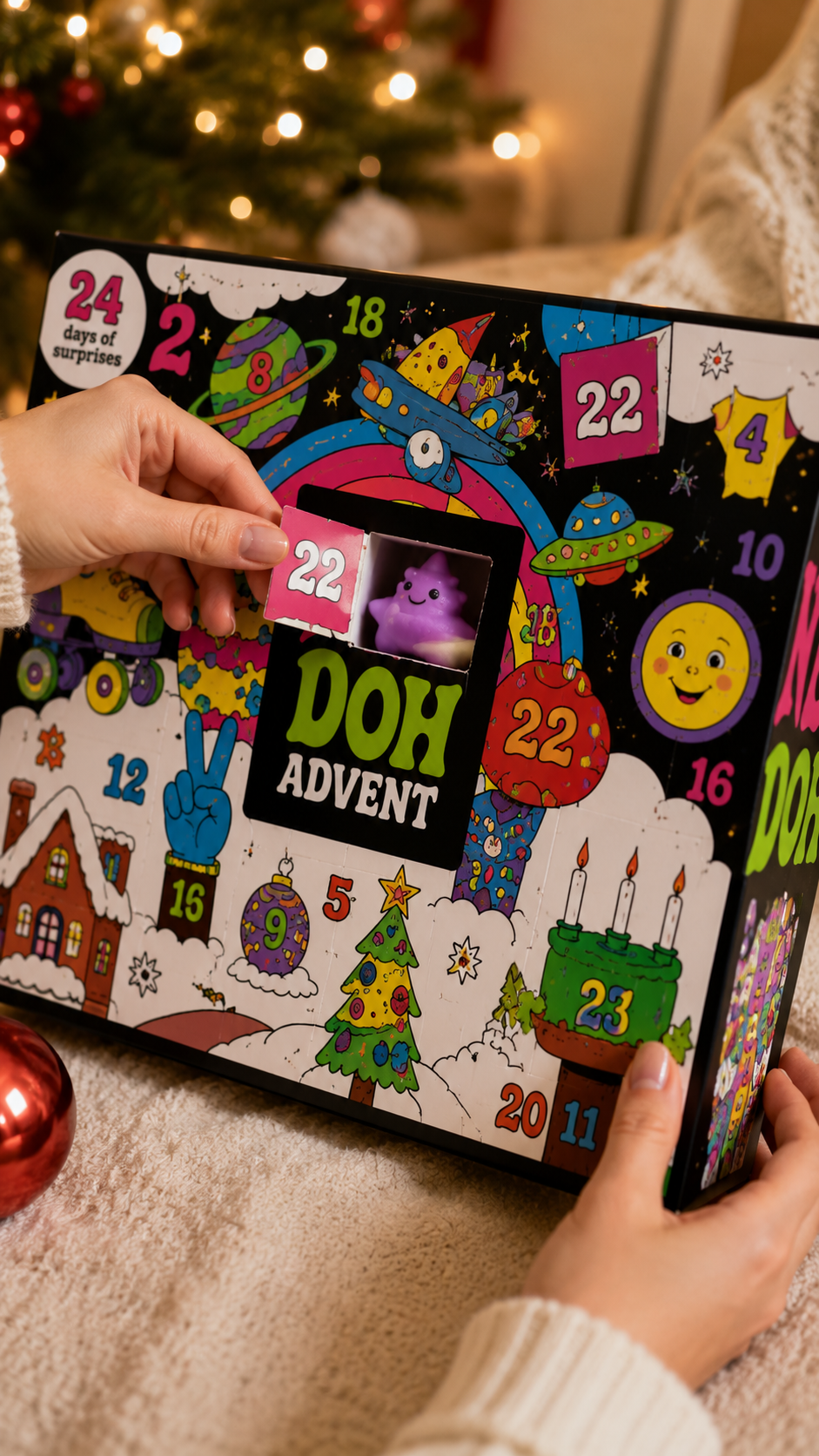 Opening a surprise door on the advent calendar