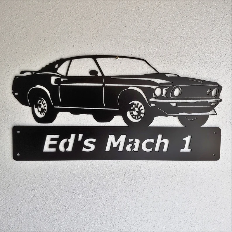 1969 Ford Mustang Fastback Mach 1-Personalized Metal Wall Art