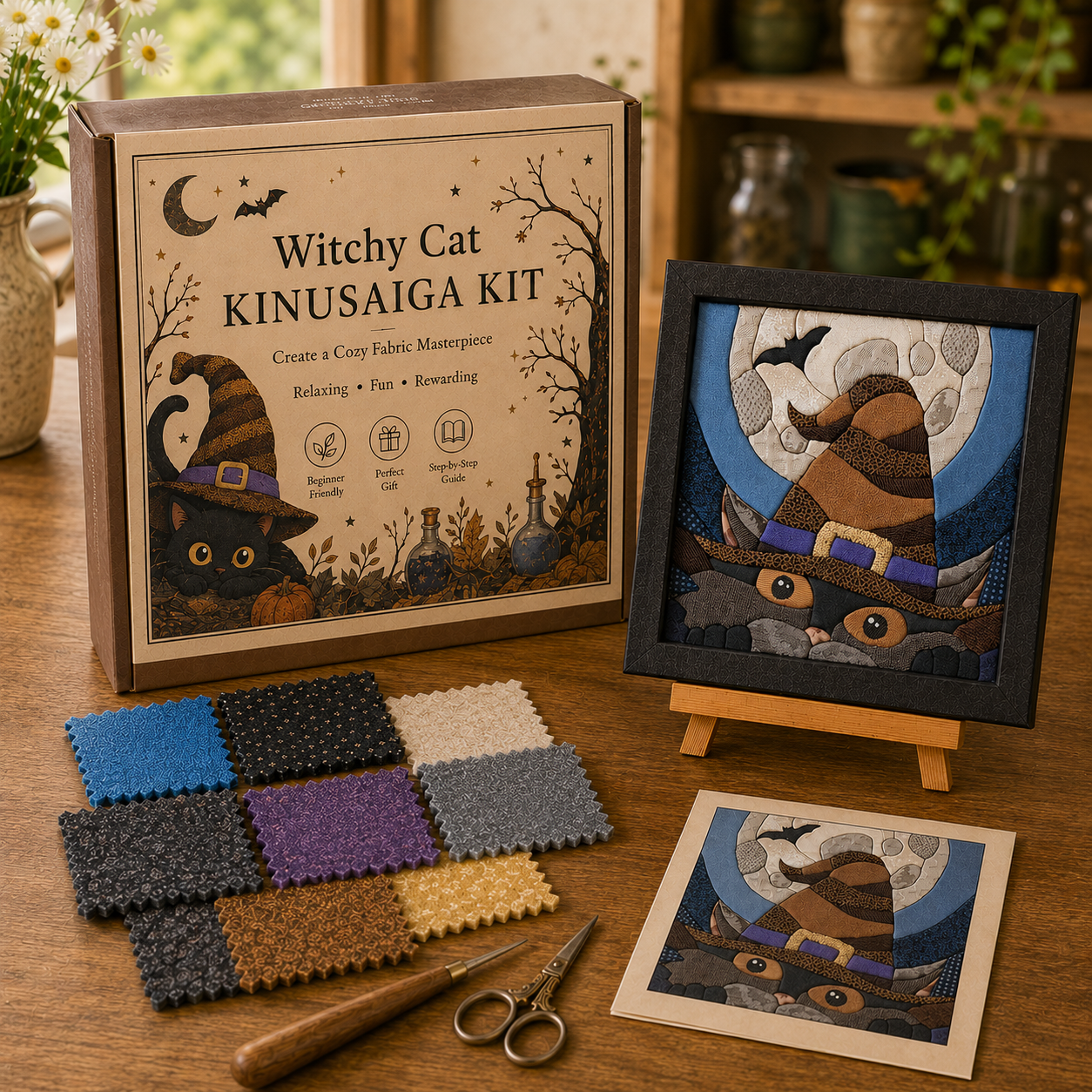 Witchy Cat- Original Kinusaiga