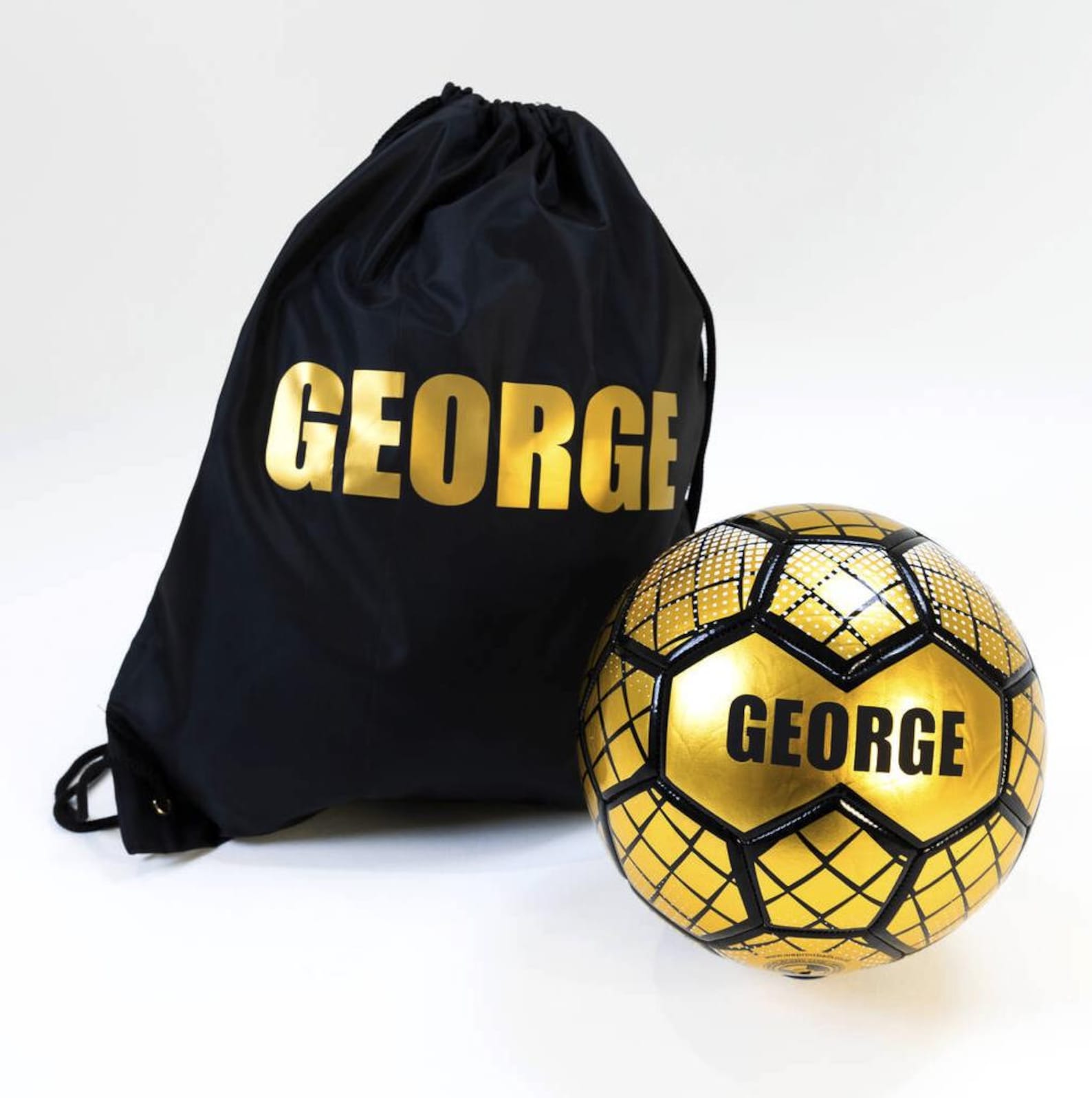 Custom Gold Soccer Ball With Name | Unique Football Present For Boys, Dad, Coach Or Football Fan Size 5