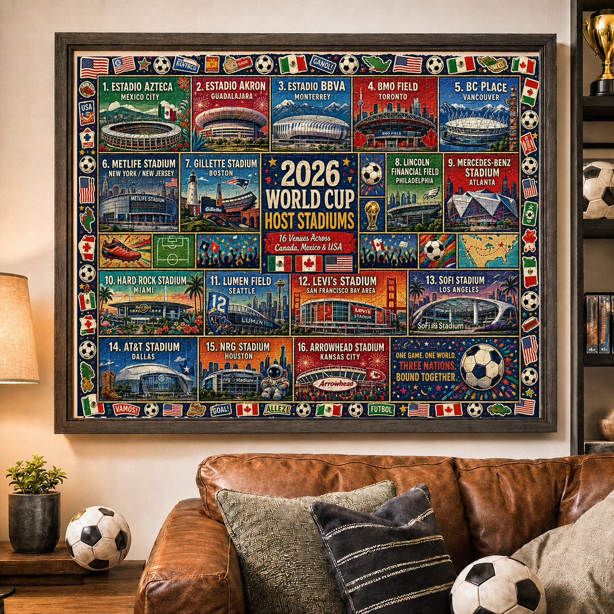 ⚽ 2026 World Cup Host Stadiums Collector’s Puzzle – 500/1000 Pieces