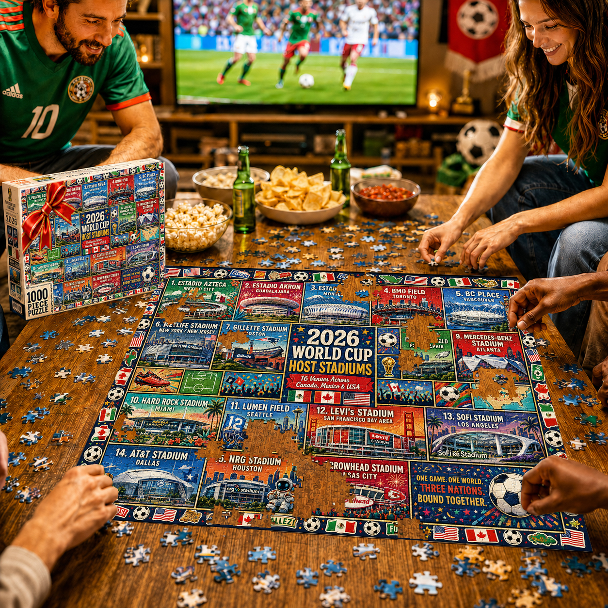 ⚽ 2026 World Cup Host Stadiums Collector’s Puzzle – 500/1000 Pieces