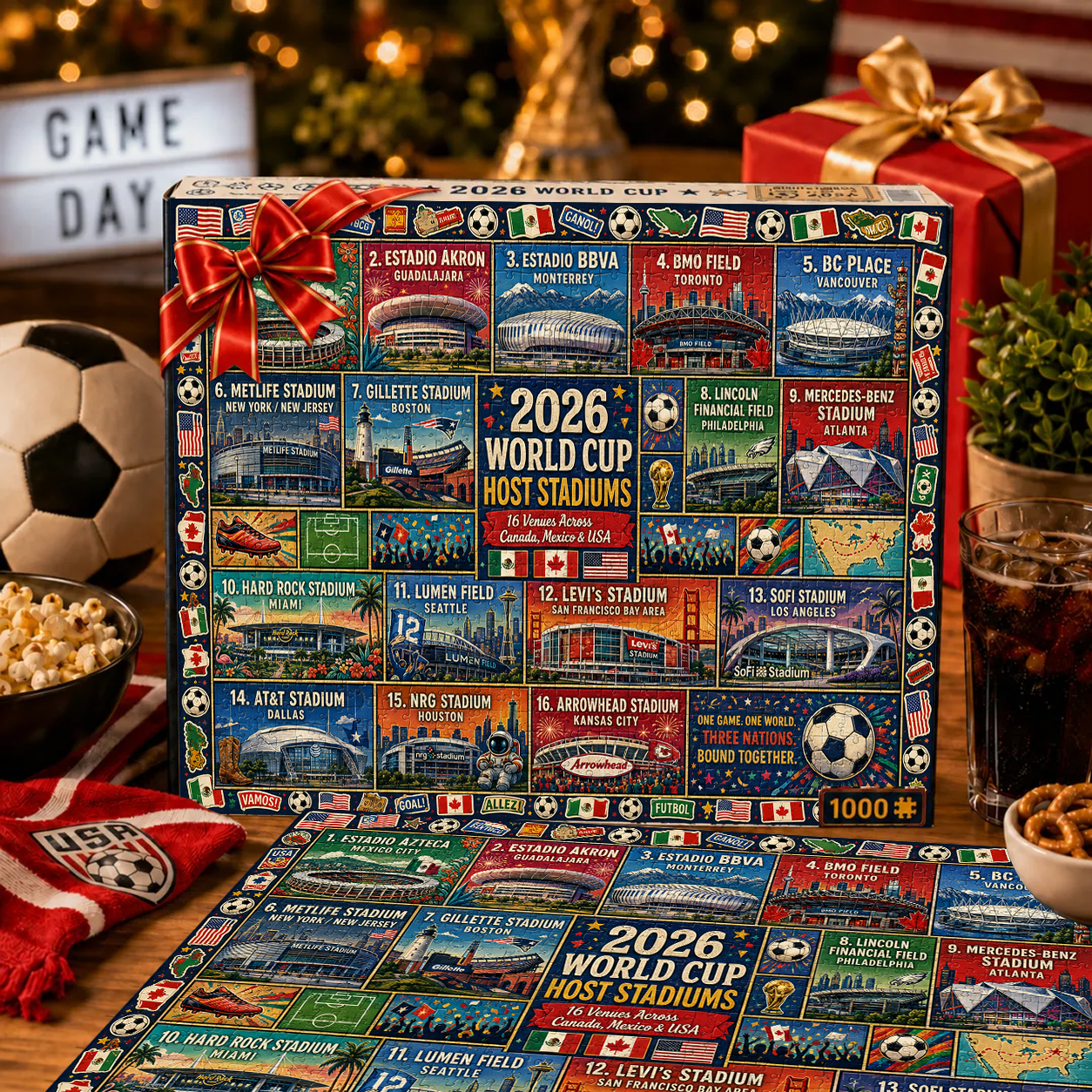⚽ 2026 World Cup Host Stadiums Collector’s Puzzle – 500/1000 Pieces