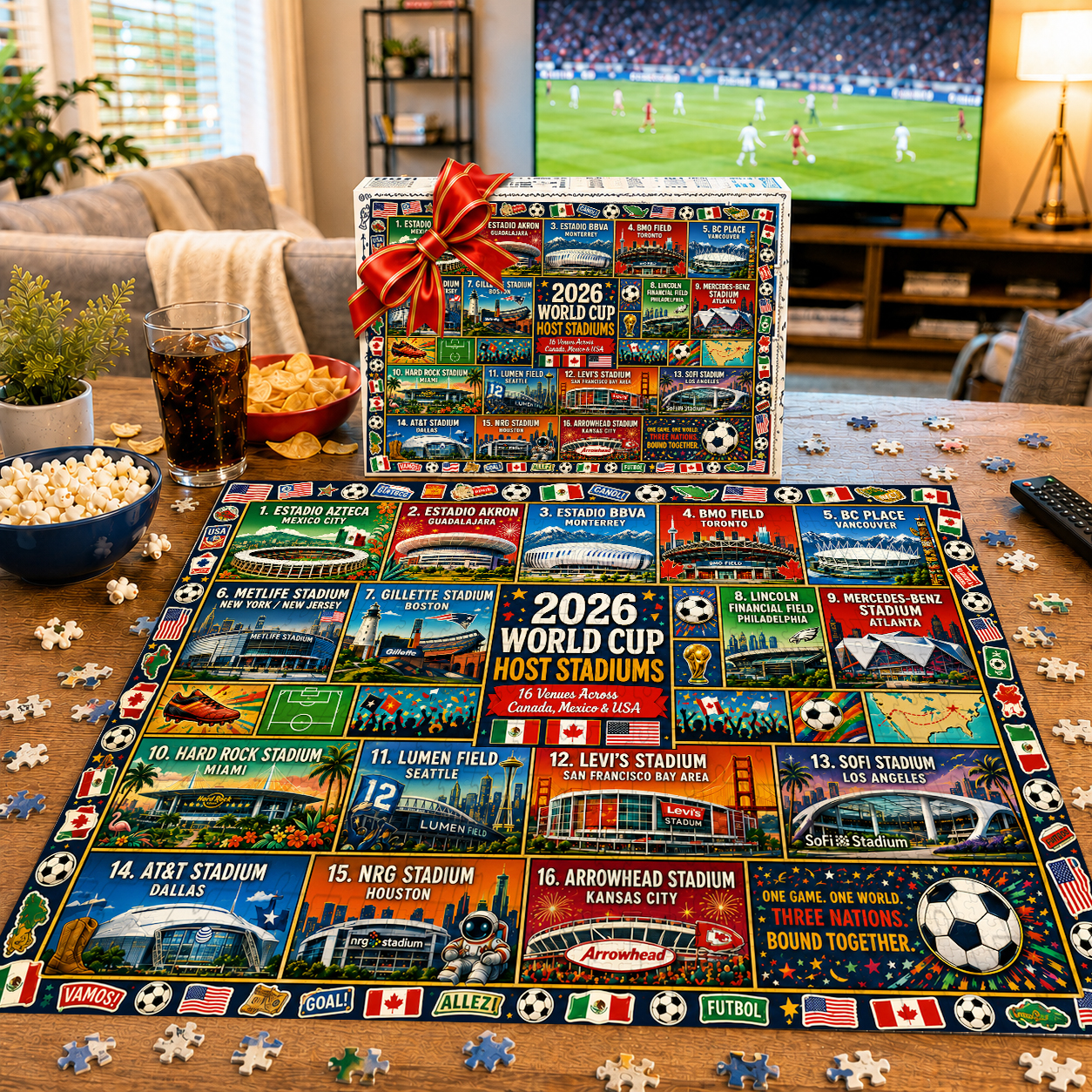 ⚽ 2026 World Cup Host Stadiums Collector’s Puzzle – 500/1000 Pieces