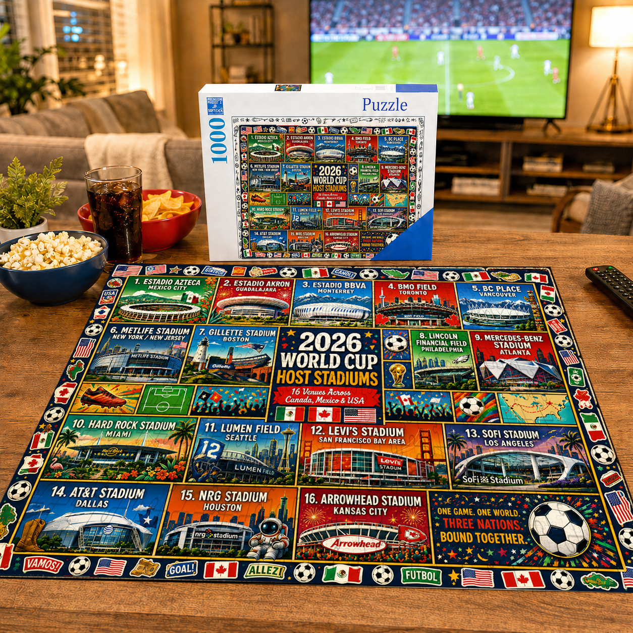 ⚽ 2026 World Cup Host Stadiums Collector’s Puzzle – 500/1000 Pieces