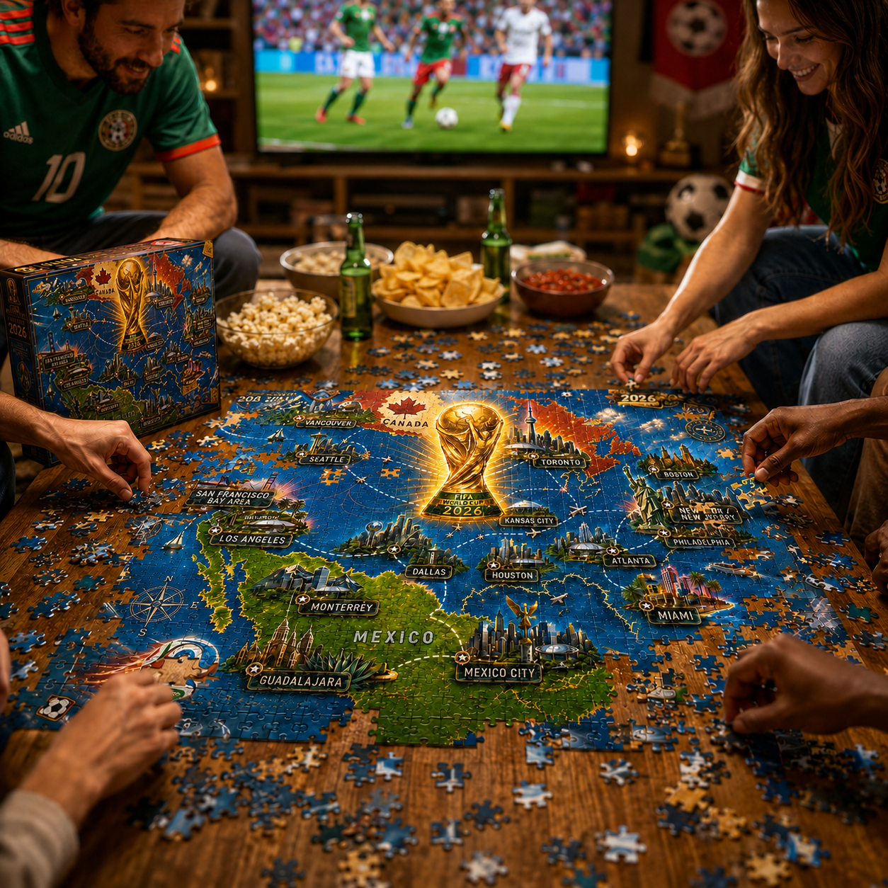 2026 World Cup Host Cities Journey - 500/1000 Piece Jigsaw Puzzle