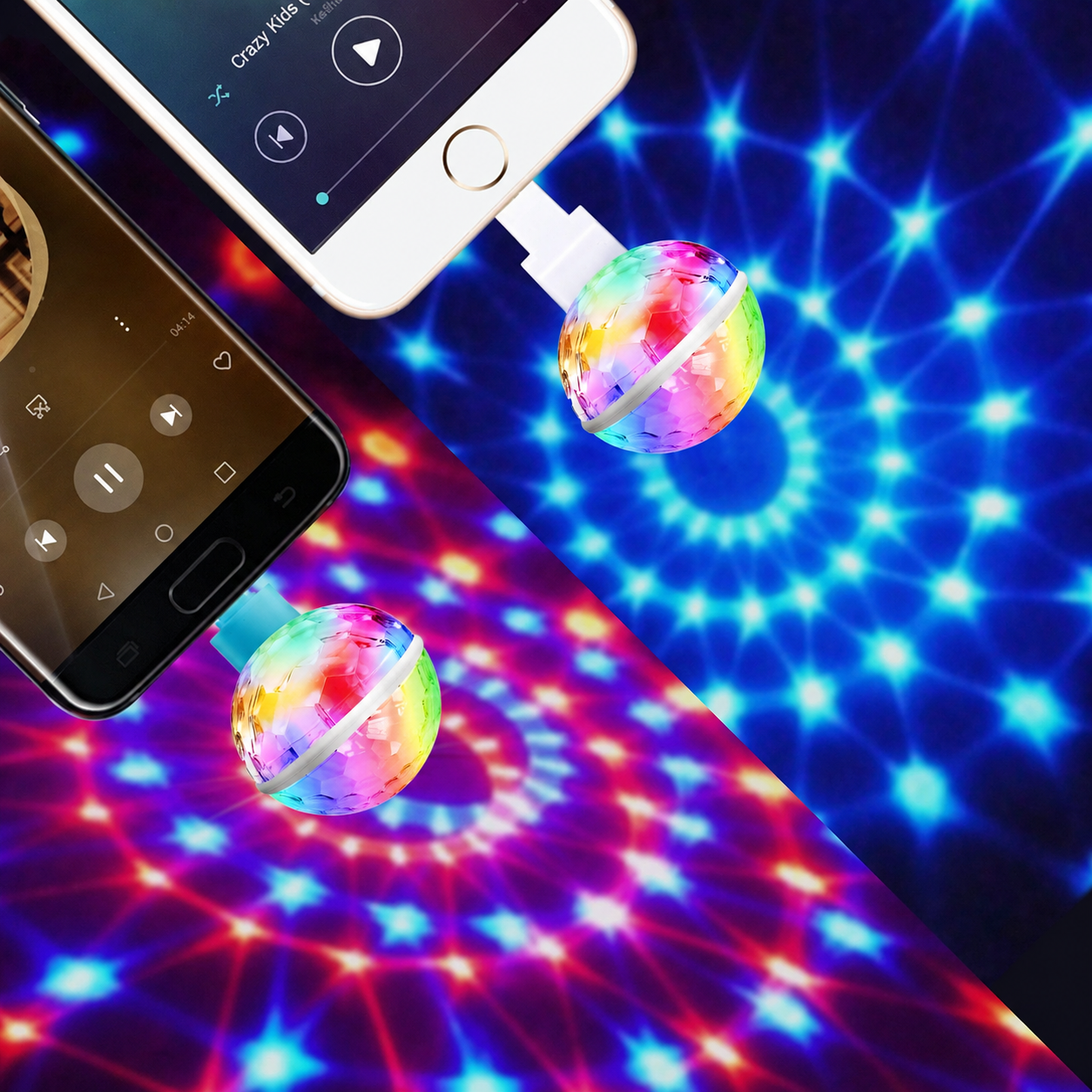 Plug & Play RGB Mini USB Disco Light for Phones – LED Party & Atmosphere Light