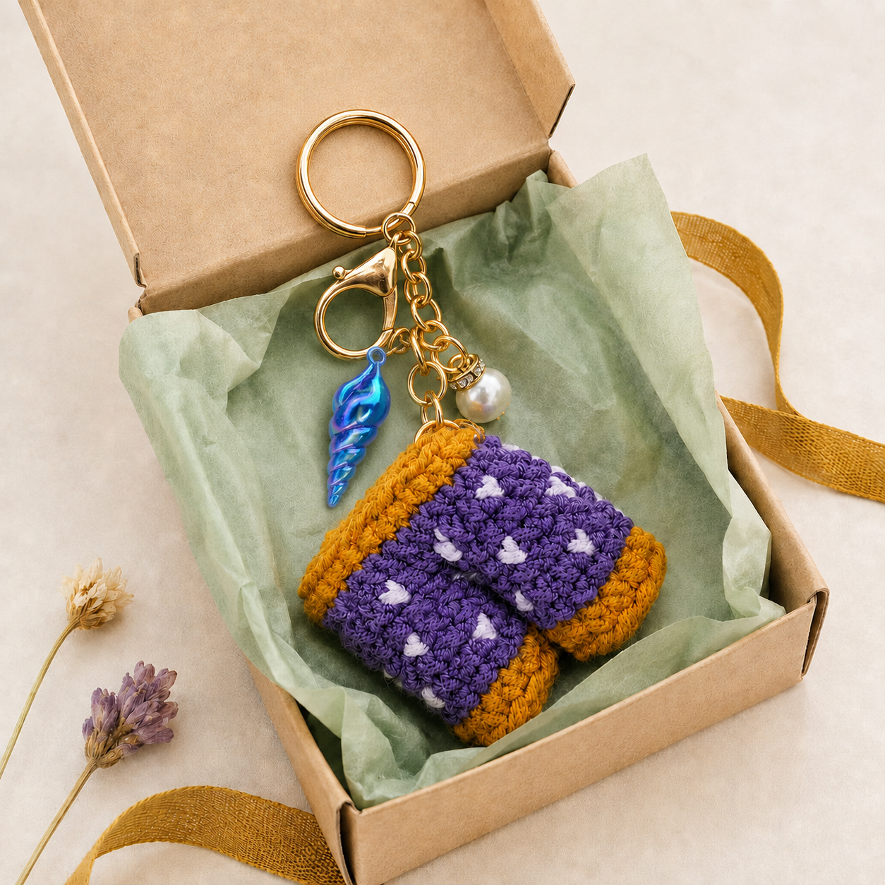 Stardew Valley-Inspired Mayor’s Purple Shorts Keychain with Detachable Mermaid Pendant 