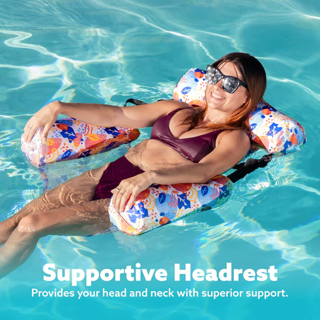 Heavy Duty Inflatable Pool Float Lounge Chair - Floating Pool Chair for Lake & Beach